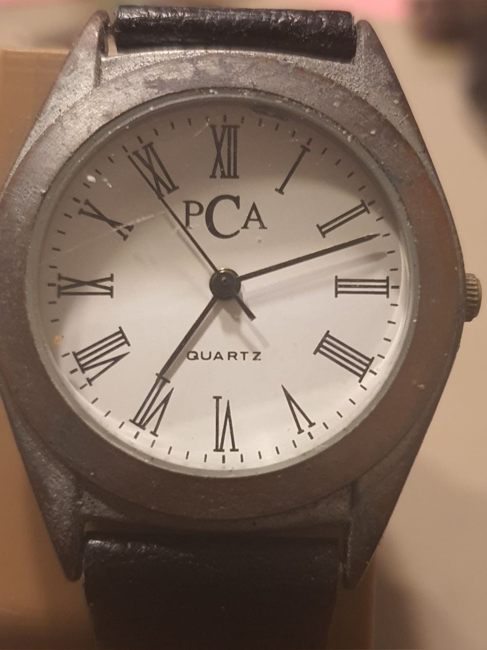 🦋10/$20🦋 PCA Silver/White Leather Women's Watch